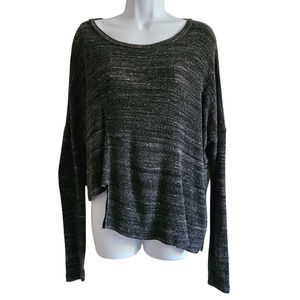 LNA Revolve Heather‎ Gray Uneven Asymmetrical Hem Knit Top Women's Size XS